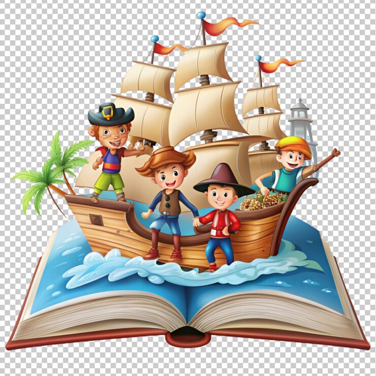 PSD un tema de piratas de libros emergentes