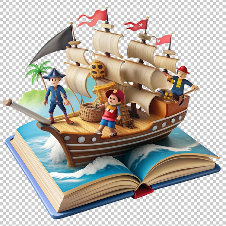PSD un tema de piratas de libros emergentes