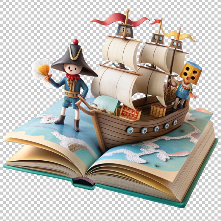 PSD un tema de piratas de libros emergentes