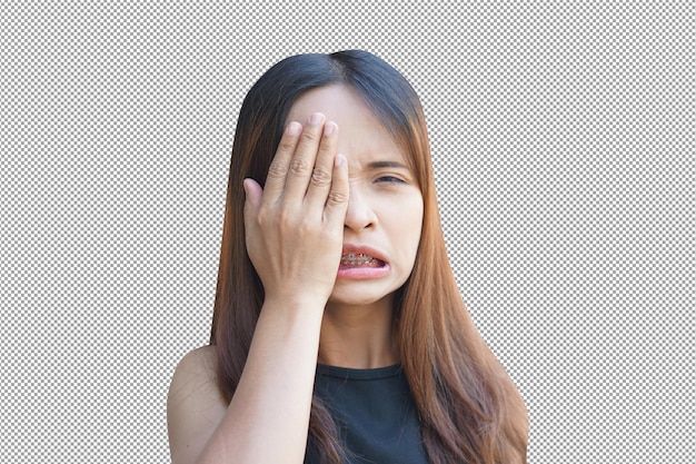 témoin de la douleur dans les yeux d'une femme 039 alors qu'elle regarde dans le monde des écrans et de la fatigue