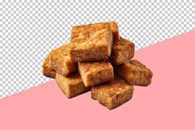 PSD tempeh frito con fondo transparente