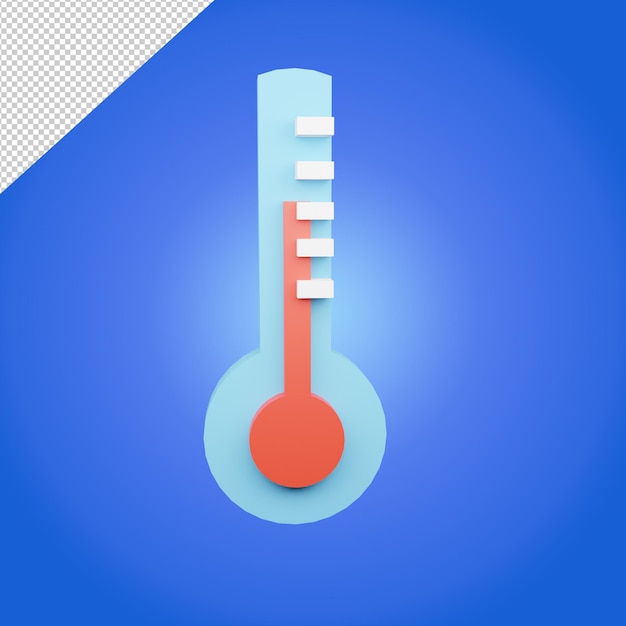 PSD température du thermomètre 3d pour la journée de la science