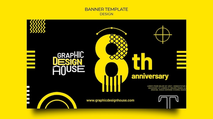 PSD templat banner layanan desain grafis