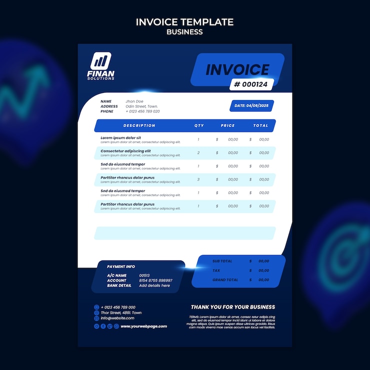 PSD templat bisnis gradien