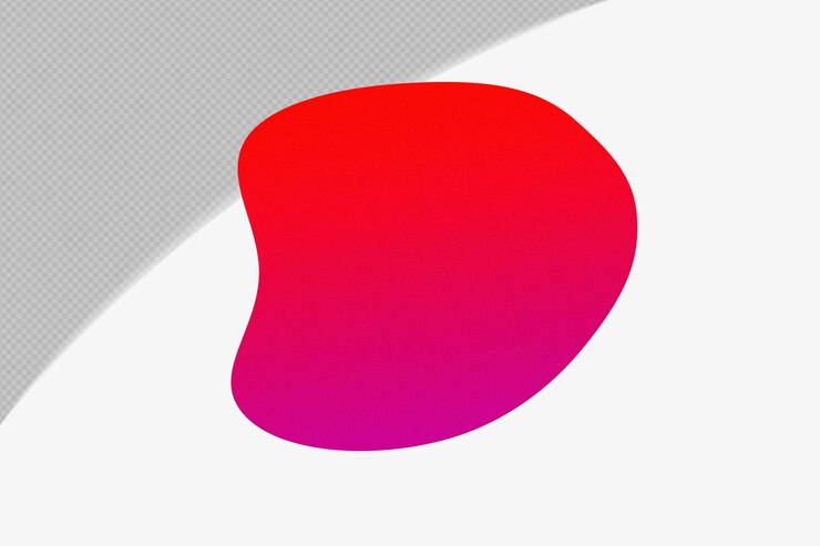 PSD templat desain psd png elemen gradien kasar transparan bentuk abstrak dengan warna merah