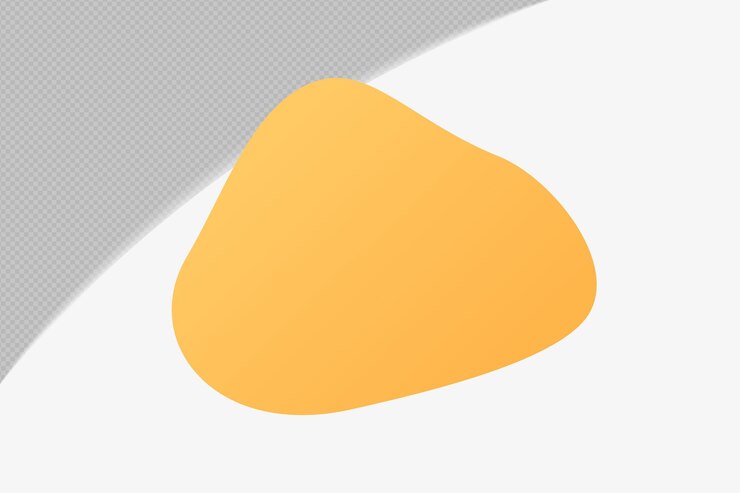 PSD templat desain psd png elemen transparan bentuk abstrak dengan warna lembut kuning