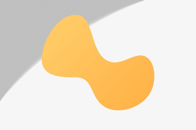 Templat desain psd png Elemen Transparan Bentuk Abstrak dengan Warna Lembut Kuning