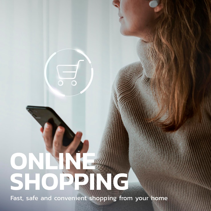PSD templat digital belanja online psd posting media sosial gaya hidup
