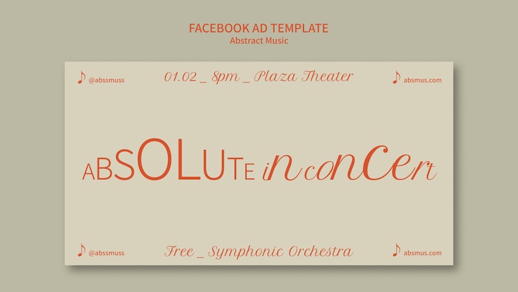 PSD templat facebook festival musik