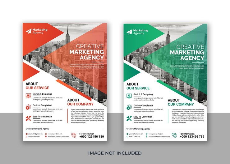 Templat Flyer Bisnis Korporat Premium