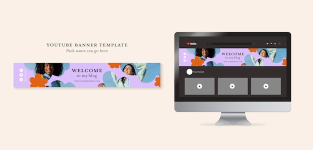 Templat influencer desain datar