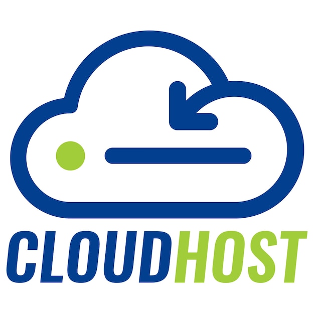 Templat Logo Cloud Hosting