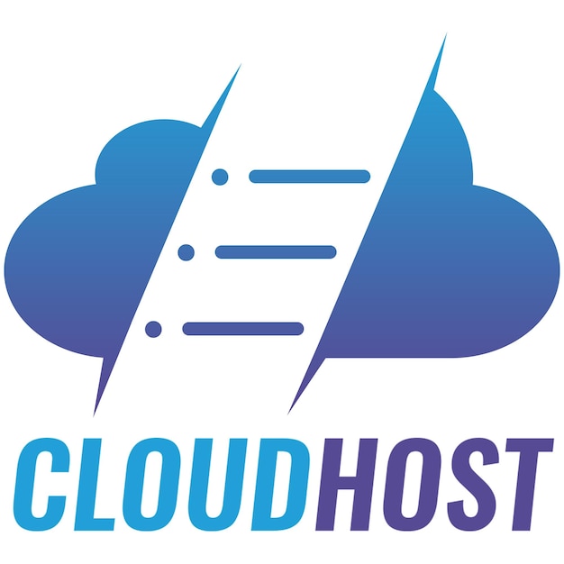 Templat Logo Cloud Hosting