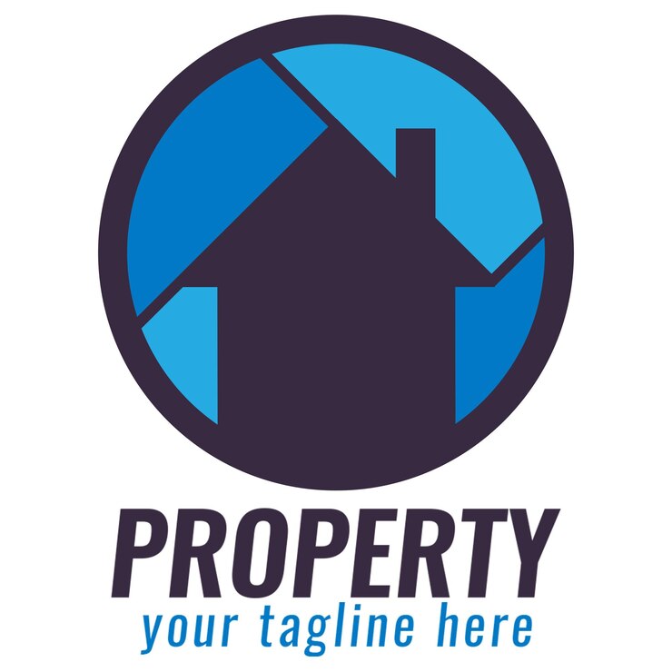 PSD templat logo properti