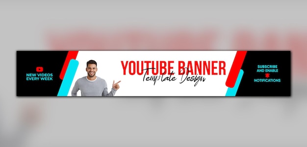 Templat media sosial sampul banner YouTube profesional