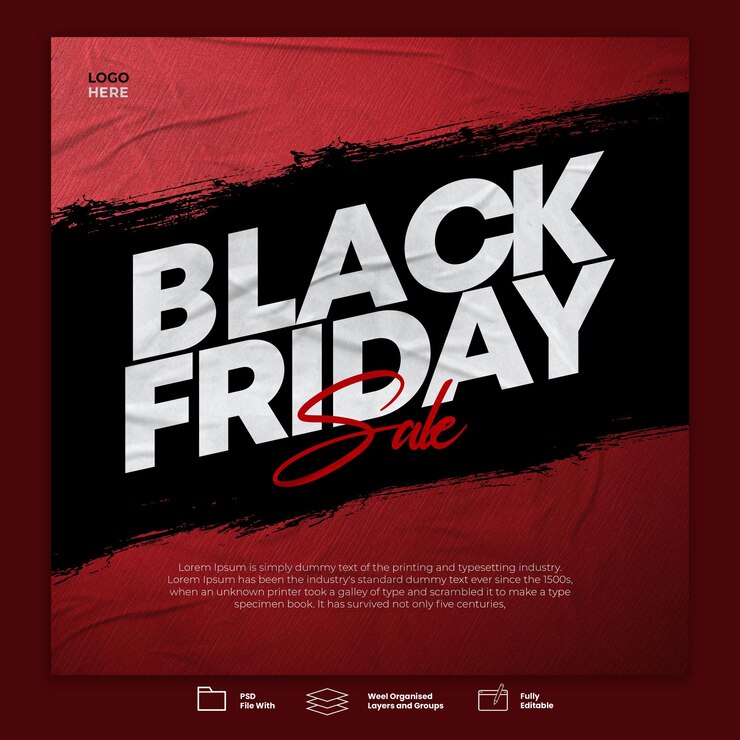PSD templat pengiriman black friday psd