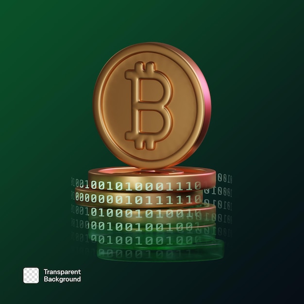 Templat PNG Ilustrasi Ikon Kripto 3D