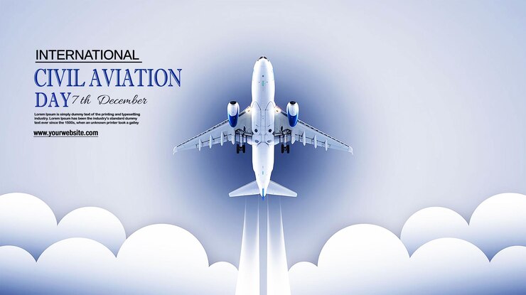 Templata de fondo del evento del Día de la Aviación Civil Diseño