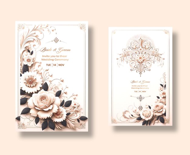 Templata gratuita de diseño de invitaciones de bodas