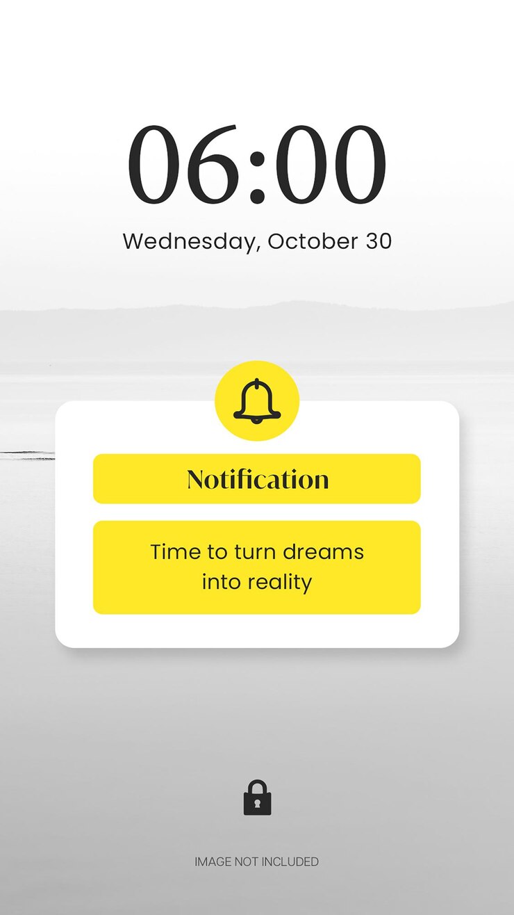 PSD templata de la historia de instagram para el tiempo de notificación