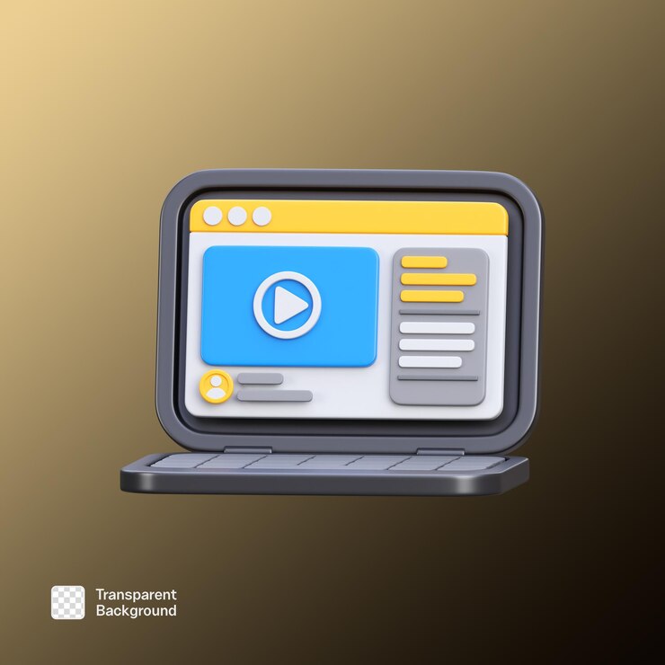 PSD templata png de íconos 3d para la educación en línea