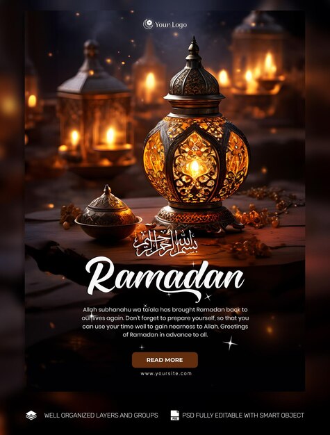 Template banner y flyer eidaladha en las redes sociales