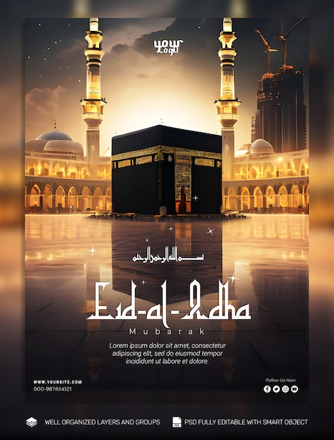 PSD template banner und flyer eidaladha social-media-post