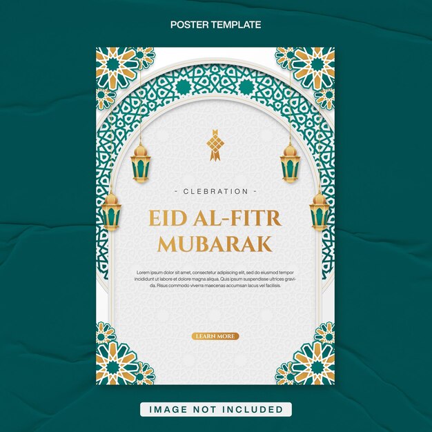 Template de bannière de célébration d'Eid AlFitr pour la conception d'affiches de flyer avec un contexte islamique