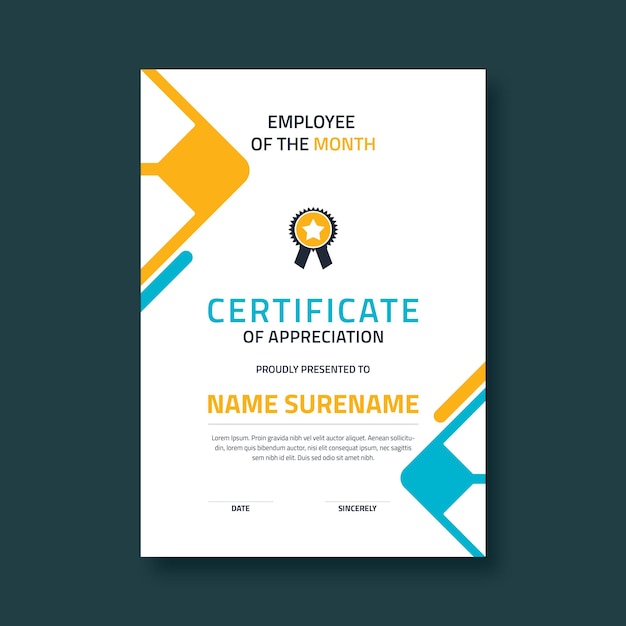 Template de certificado de otorgamiento de diplomas