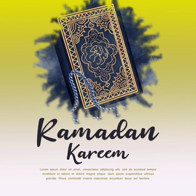 Template De Conception De Bannière Pour Les Médias Sociaux De Ramadan Kareem