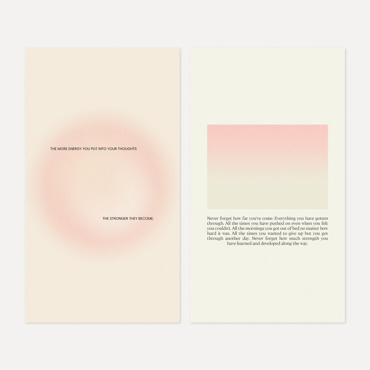 PSD template dan kutipan minimalis untuk instagram stories dengan gradien beige psd