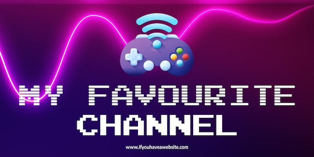Template de canal de jogos épicos para streamers e jogadores