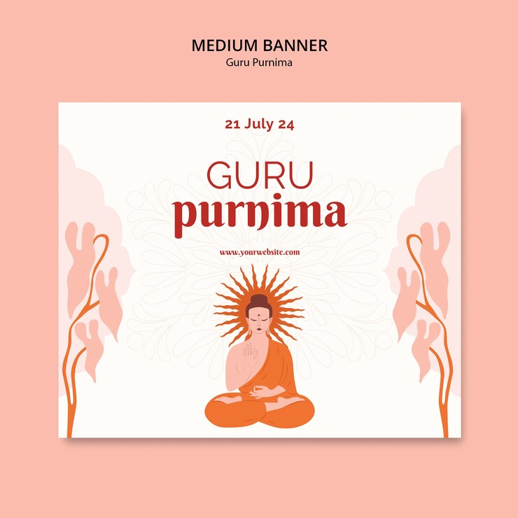 PSD template de celebração de guru purnima