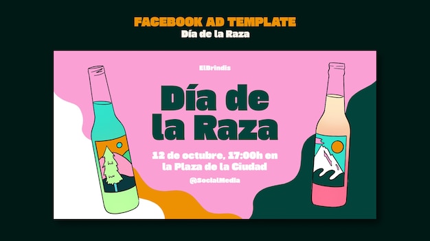 Template di Facebook per la celebrazione di Dia de la raza