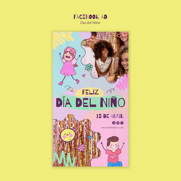 Template di Facebook per la celebrazione di Dia del Nino