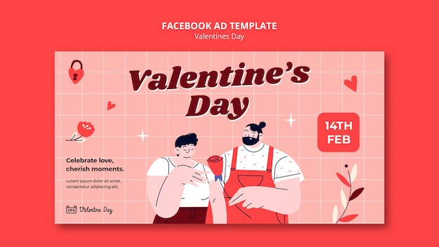 Template di Facebook per la celebrazione di San Valentino