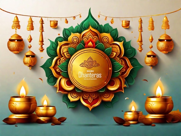 PSD template du festival indien du bonheur dhanteras