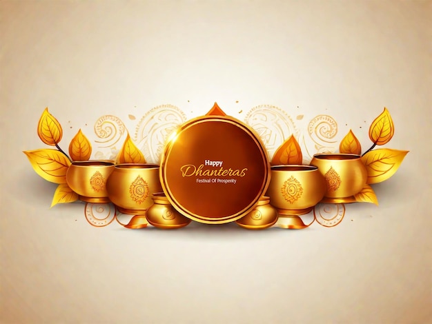 PSD template du festival indien du bonheur dhanteras