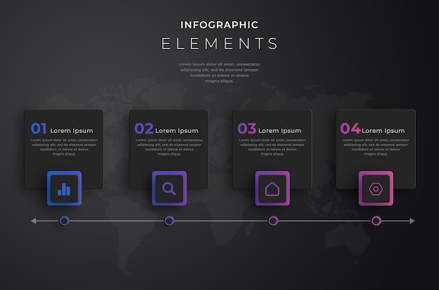 PSD template infográfico cronograma plana