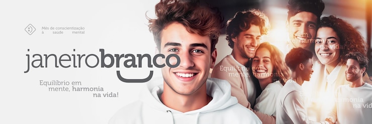 PSD template janeiro branco branco janeiro conscientização sobre saúde mental mídia social psd banner