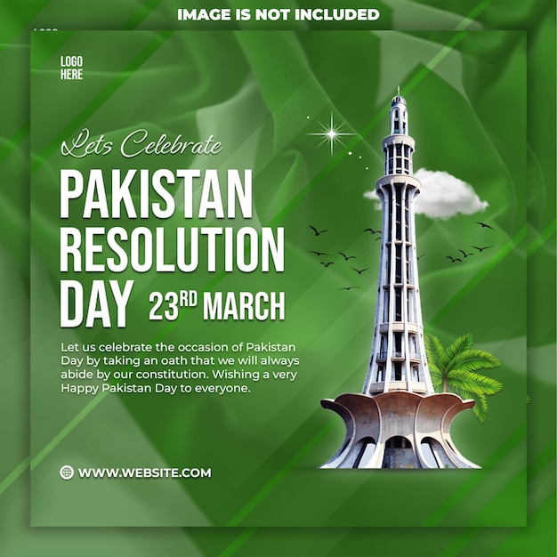 PSD template de la journée du pakistan