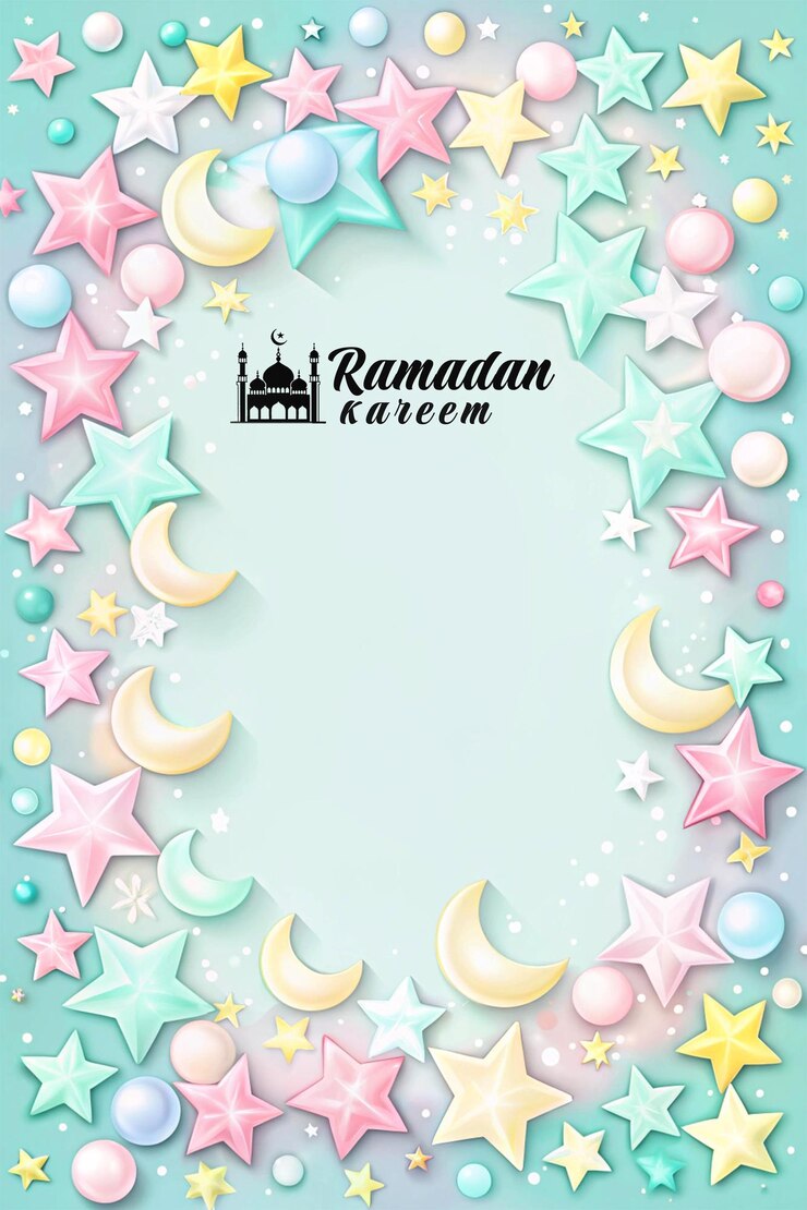 Template per la celebrazione del Ramadan Kareem in tema blu