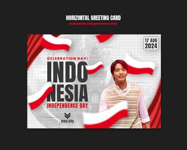 Template per la celebrazione della Giornata dell'Indipendenza dell'Indonesia