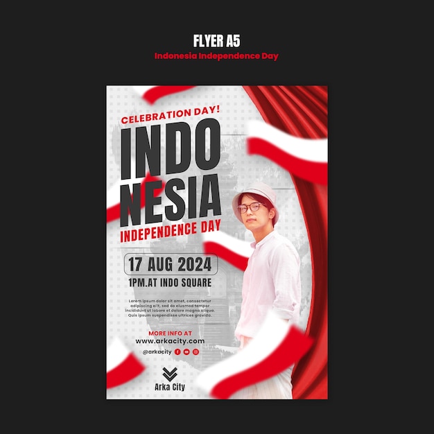 Template per la celebrazione della Giornata dell'Indipendenza dell'Indonesia