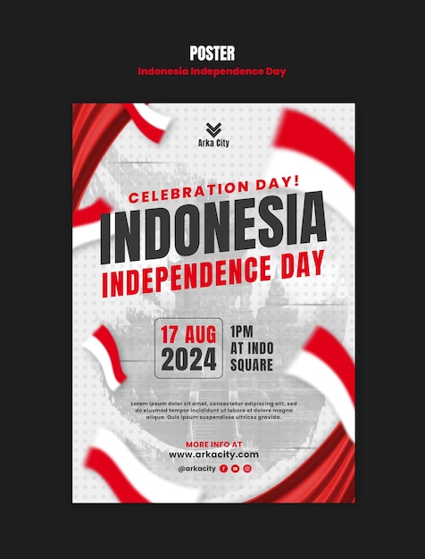 Template per la celebrazione della Giornata dell'Indipendenza dell'Indonesia