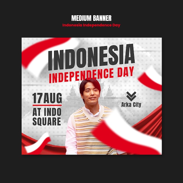 Template per la celebrazione della Giornata dell'Indipendenza dell'Indonesia