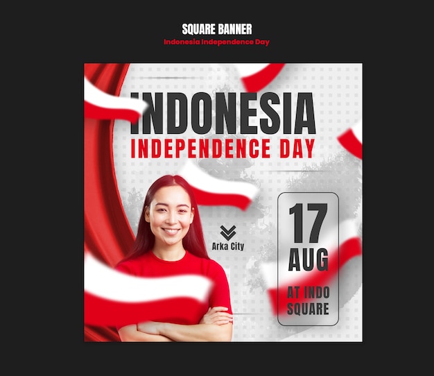 Template per la celebrazione della Giornata dell'Indipendenza dell'Indonesia