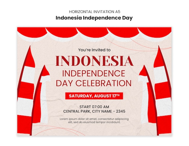 Template per la celebrazione della Giornata dell'Indipendenza dell'Indonesia