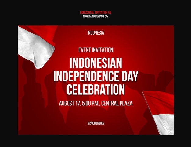 Template per la celebrazione della Giornata dell'Indipendenza dell'Indonesia