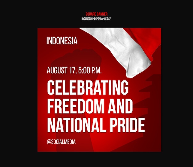 Template per la celebrazione della Giornata dell'Indipendenza dell'Indonesia